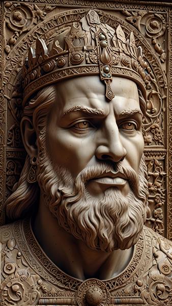 عکس نقش برجسته پادشاه پارسی با سبک کلاسیک