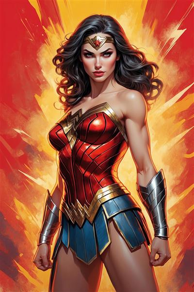 عکس واندر وومن فانتزی در سبک کمیک بوک