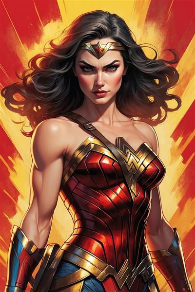 عکس باکیفیت واندر وومن با لباس ابرقهرمانی کلاسیک