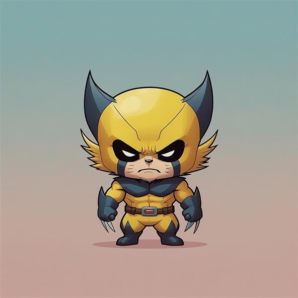 عکس وولورین کارتونی کوچک با سبک هنری خاص