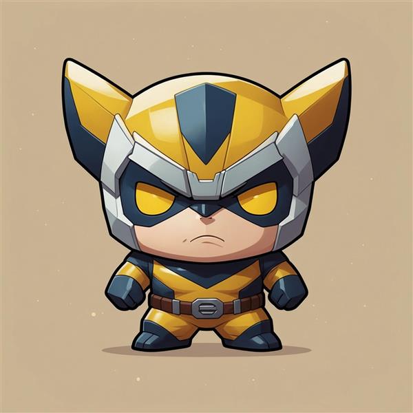 طرح وولورین کارتونی با استایل فانتزی و مدرن