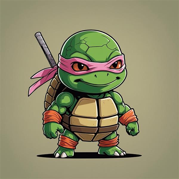 عکس لاک‌پشت نینجا دوناتلو با رنگ بنفش