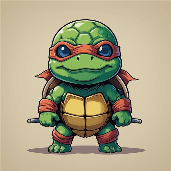 عکس لاک‌پشت نینجا لئوناردو فانتزی با جزئیات بالا