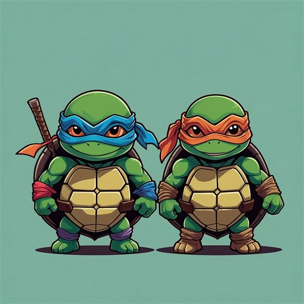 عکس لئوناردو و مایکل آنجلو فانتزی باکیفیت