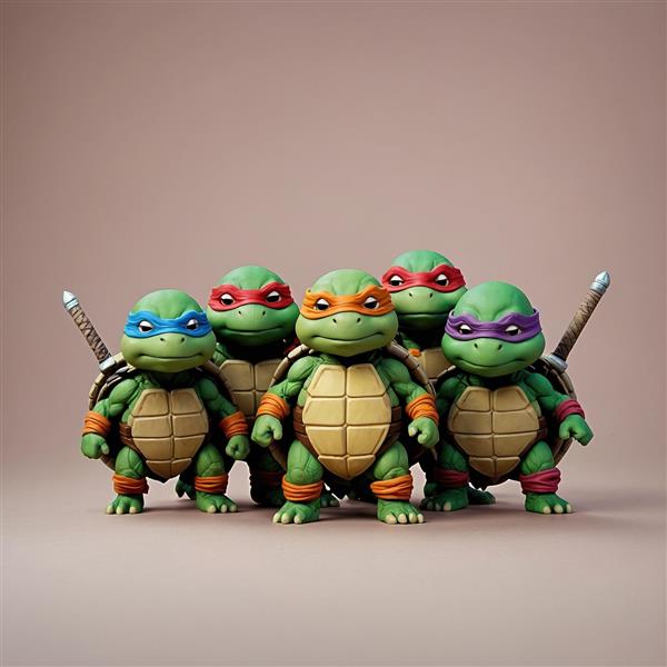 تصویر سه بعدی لاک‌پشت‌های نینجا فانتزی باکیفیت