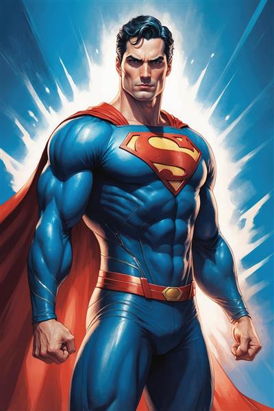 عکس سوپرمن فانتزی با نورپردازی سینمایی و کیفیت عالی