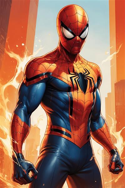 عکس مرد عنکبوتی فانتزی با لباس کلاسیک و باکیفیت