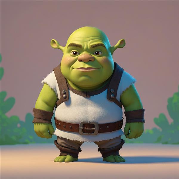 عکس شرک فانتزی با لباس سفید و کمربند قهوه‌ای