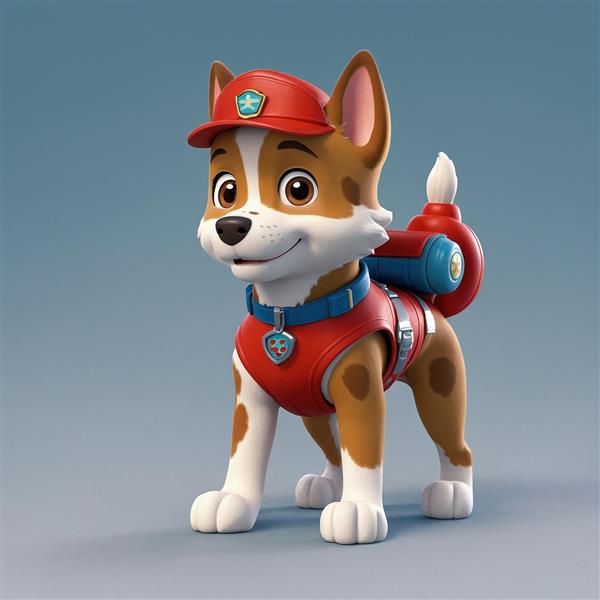 عکس تکی مارشال سگ نگهبان آتش‌نشان فانتزی