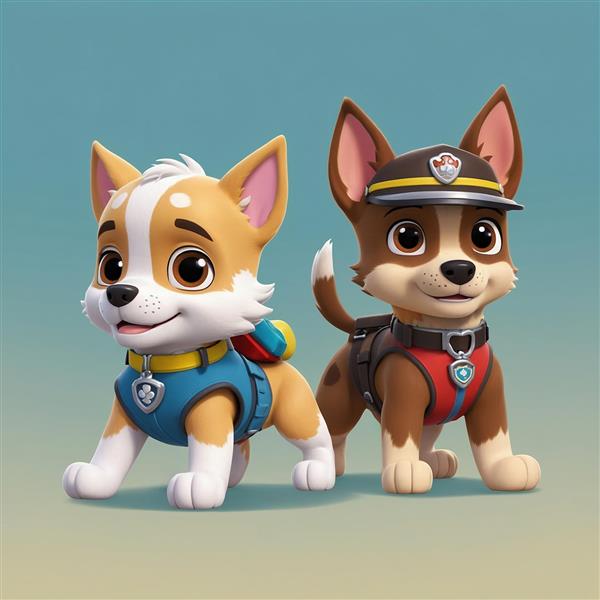 طرح سگ‌های نگهبان کارتونی چیس و مارشال باکیفیت
