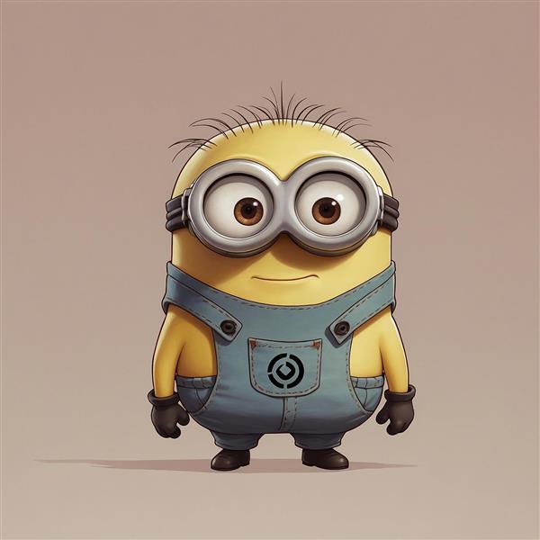 طرح مینیون فانتزی ساده با لبخند ملایم و باکیفیت