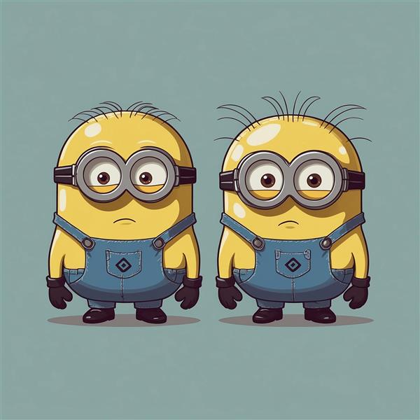 عکس دو مینیون فانتزی کنار هم با کیفیت عالی
