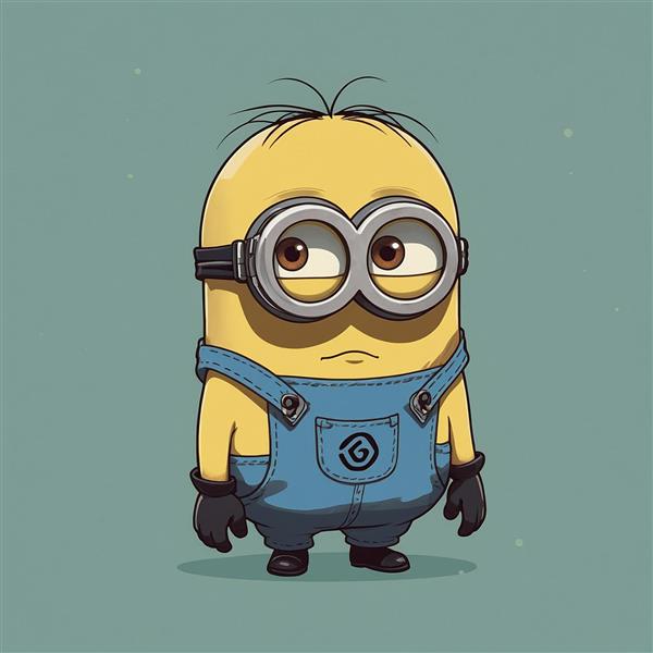 تصویر مینیون دوچشم فانتزی با جزئیات بالا و دقیق