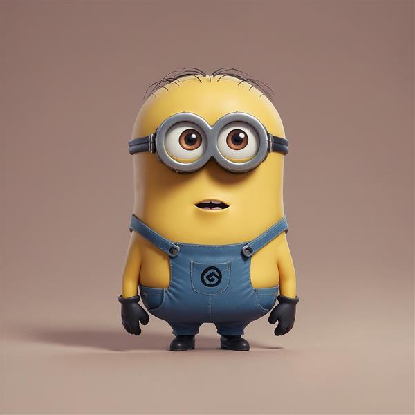 عکس مینیون سه بعدی با بافت نرم و واقعی