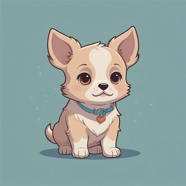 عکس سگ کرم قهوه‌ای فانتزی با چشمان درشت