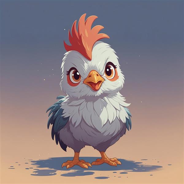 طرح جوجه فانتزی اخمو برای پوستر اتاق نوجوان