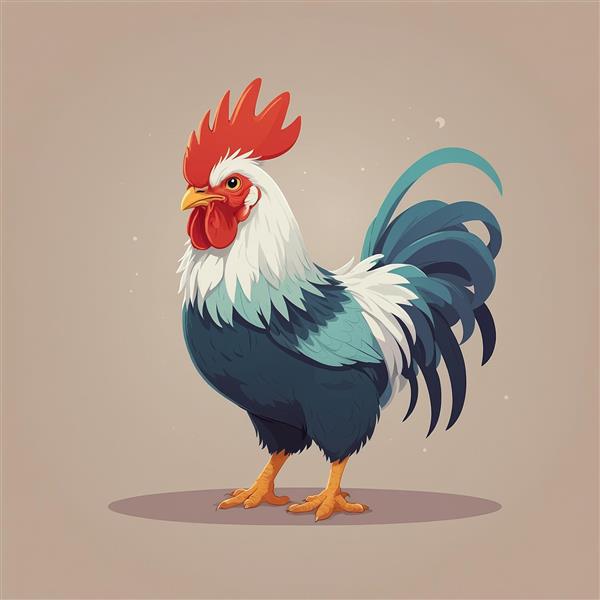 طرح خروس رنگارنگ فانتزی برای تابلو دکوراتیو آشپزخانه و رستوران