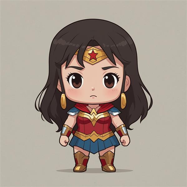 طرح واندر ومن با گوشواره‌های طلایی برای چاپ روی بوم