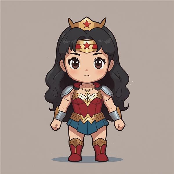 عکس کاراکتر واندر ومن با تاج شاخدار برای دکوراسیون اتاق