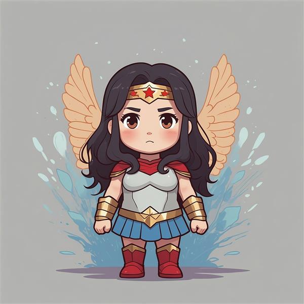 تصویر فانتزی واندر ومن با بال‌های بزرگ برای دکوراسیون