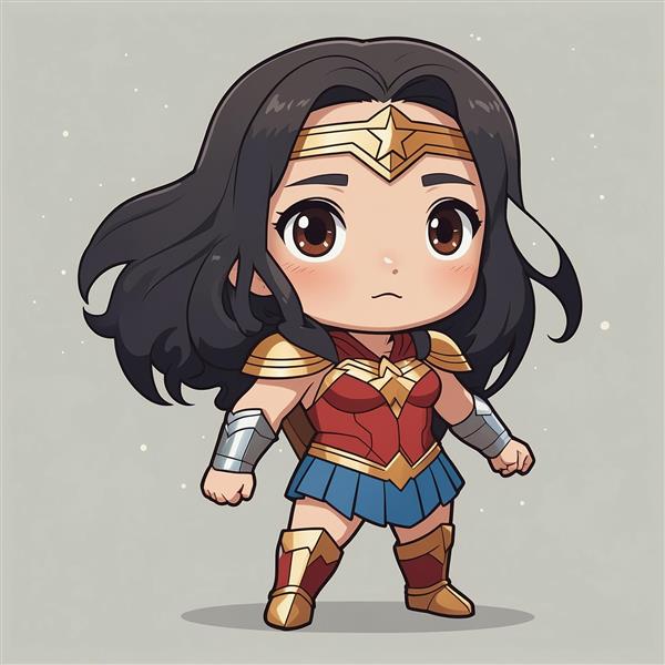 طرح دکوراتیو زن شگفت انگیز با موی مشکی برای پوستر