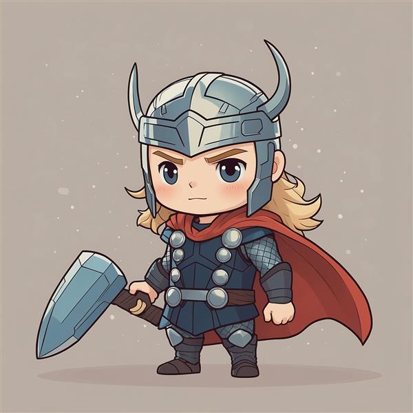 عکس ثور کارتونی با کلاهخود برای پوستر اتاق کودک