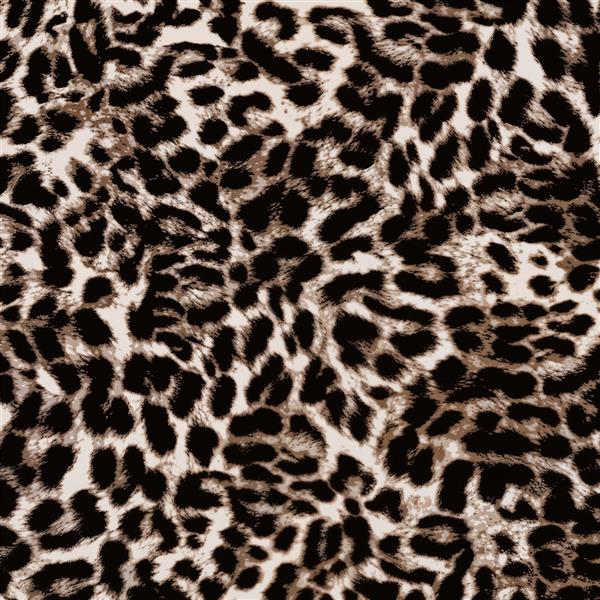 تکسچر بافت پوست حیوان پلنگی با رنگ‌های تیره برای پوستر دیواری سه بعدی و روکش مبل