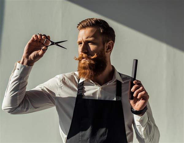 پوستر دیواری سه بعدی آرایشگاه مردانه مناسب برای دکور ارایشگاه