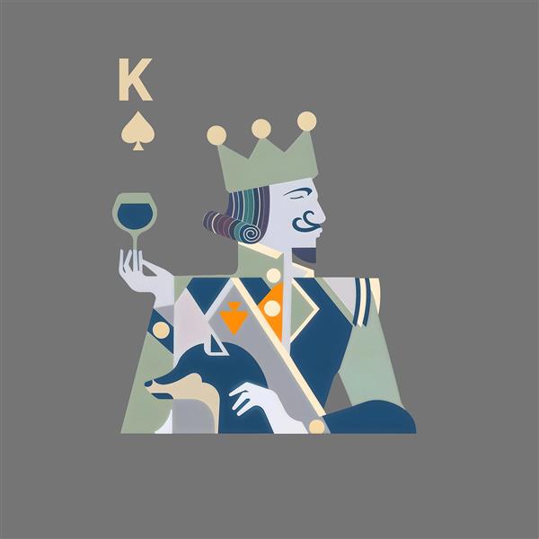 وکتور شاه پیک با طراحی انتزاعی و رنگ‌های خنثی مناسب کاغذ دیواری اتاق گیمینگ، دفتر کار و چاپ روی تیشرت