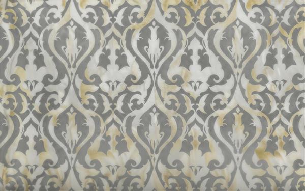 کاغذ دیواری کلاسیک با طرح اسلیمی محو و رنگ‌های خنثی مناسب برای اتاق خواب، پذیرایی و پشت تخت خواب