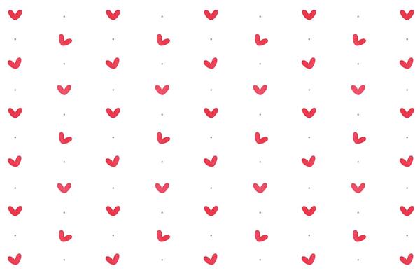 الگوی تکرار شونده قلب‌های قرمز فانتزی جهت چاپ کاغذ دیواری اتاق کودک، روتختی و جلد دفتر