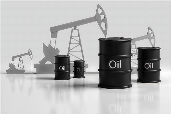 گرافیک صنعتی بشکه‌های نفت و دکل‌های استخراج ویژه پوستر دیواری سه بعدی و بنر محیط‌های صنعتی