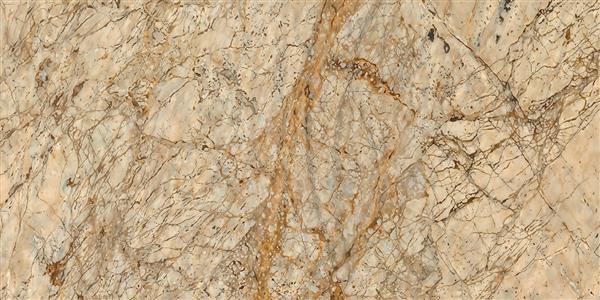 سنگ اسلب تراورتن با رگه‌های خاکی و کرم جهت تولید پوستر دیواری سه بعدی و دیوارپوش آشپزخانه