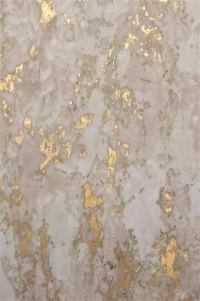 دیوارپوش لوکس با طرح ورق طلا و بتن کرم روشن مخصوص لابی هتل‌ها و سالن‌های زیبایی