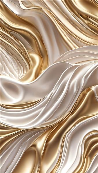 پوستر دیواری با طرح پارچه ساتن طلایی و نقره‌ای براق با امواج نرم مناسب برای اتاق خواب مستر، سالن‌های زیبایی و چاپ روی پرده و روتختی