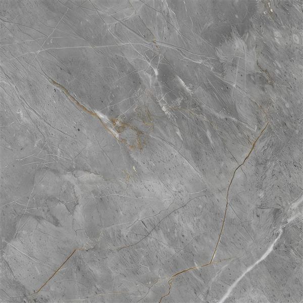 تایل سنگ مرمر خاکستری مات با رگه‌های سفید برای طراحی کف‌پوش، بین‌کابینتی و دیوار سرویس بهداشتی