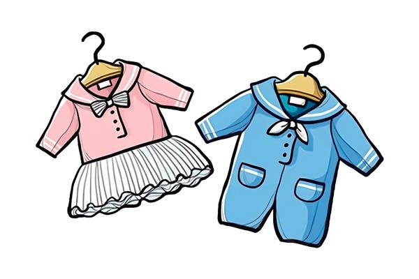 لباس نوزاد دخترانه و پسرانه ایده چاپ روی تابلو شاسی فروشگاه سیسمونی و پوستر دیواری کلینیک اطفال