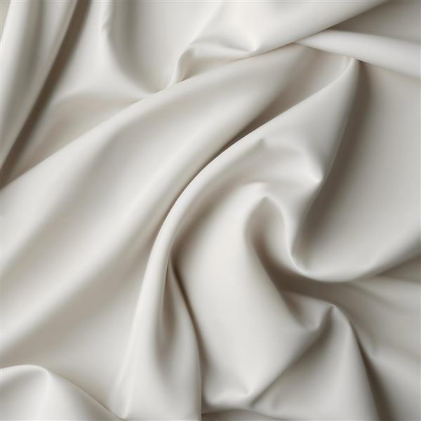 بافت پارچه ساتن یا چرم کرم سفید با چین و شکن‌های نرم مناسب برای پس‌زمینه پوستر دیواری و بنرهای تبلیغاتی