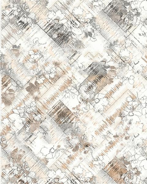 پوستر دیواری پذیرایی با طرح انتزاعی گل‌های محو و بافت پارچه‌ای کتان ایده‌آل برای اتاق خواب و پرده‌های چاپی