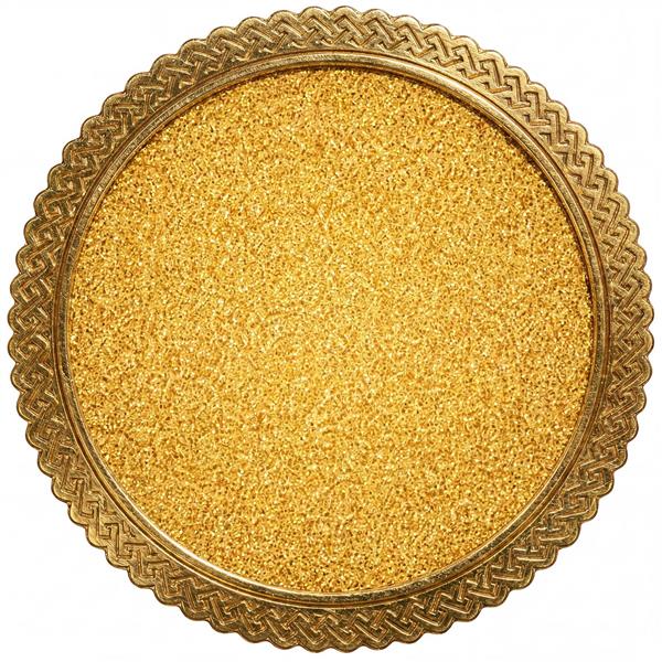 کادر دایره‌ای اسلیمی با مرکزیت طلایی درخشان برای چاپ روی بشقاب‌های تزیینی و قاب‌های تزیینی دیوار سالن پذیرایی