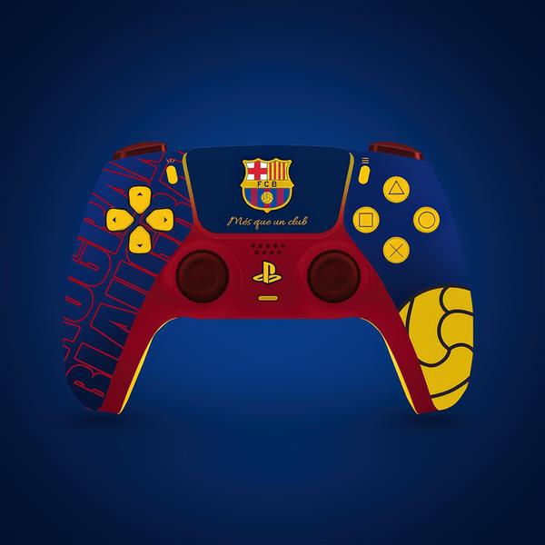 کاور دسته بازی با تم باشگاه بارسلونا و رنگ‌های آبی و اناری جهت چاپ پوستر اتاق خواب پسرانه