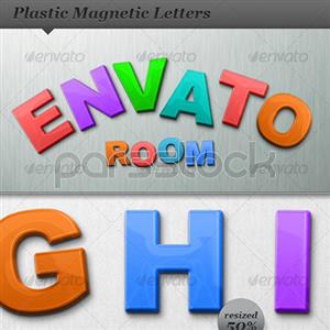 حروف الفبا و اعداد پلاستیکی مغناطیسی 