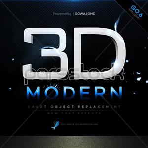 افکت های متنی سه بعدی 3D مدرن GO.6