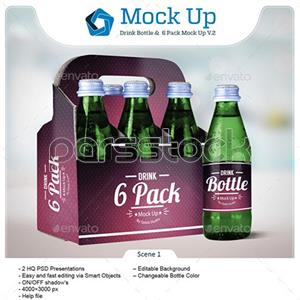 6 ماکاپ / موکاپ بطری نوشیدنی نسخه 2