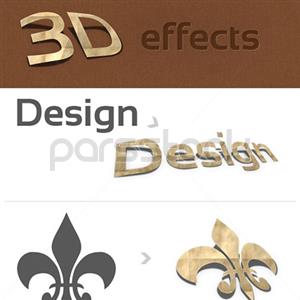 اکشن سه بعدی 3D فتوشاپ نسخه 1 ( افکت کاغذ )