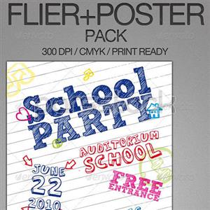 پوستر مهمانی مدرسه + فلایر / بروشور