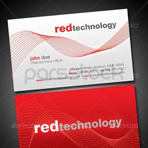 کارت ویزیت فن آوری / تکنولوژی قرمز