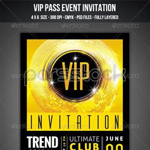 دعوتنامه رویدادهای کلوپ اشخاص خیلی مهم VIP 