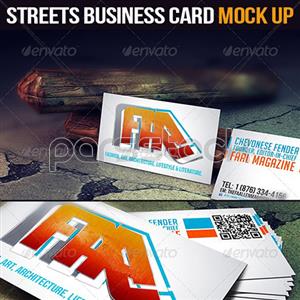 ماکاپ / موکاپ کارت ویزیت های خیابانی 