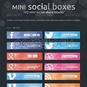 جعبه های کوچک شبکه های اجتماعی - بلوک های اشتراک گذاری شبکه های اجتماعیاجتماعی سهم بلوک